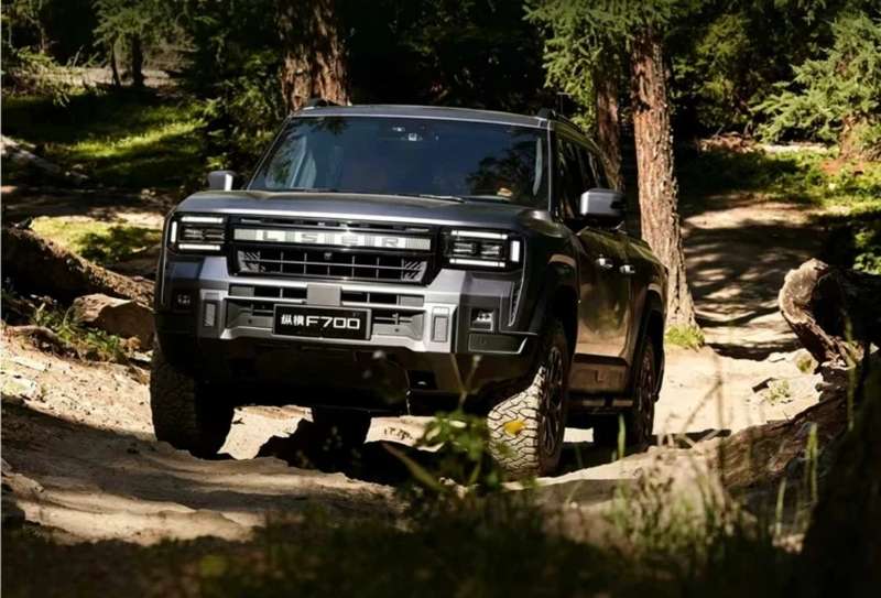 Гібридний пікап Jetour Zongheng F700 на лісовому бездоріжжі