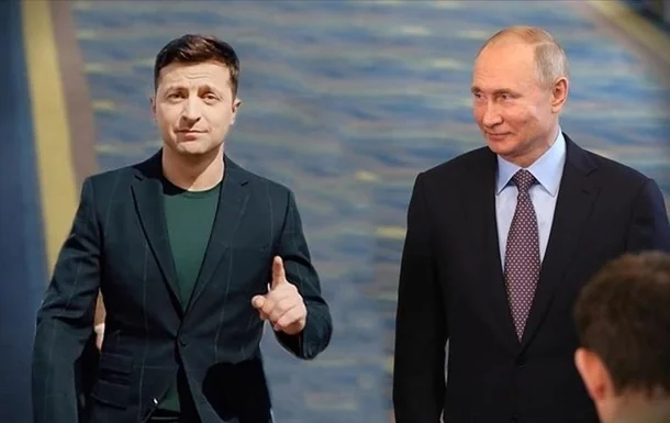 Зеленський і Путін під час обговорення зустрічі в Костянтинівці